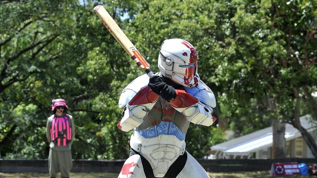 Members of the 501st Legion Redback Garrison dressed in full Star Wars costumes are playing a charity cricket match this weekend. Picture: Bradley Cooper