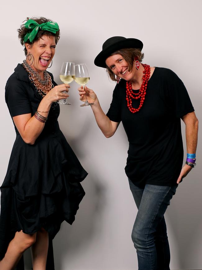 Leesa and Jules from Hussy Hicks. Picture: AAP/David Clark