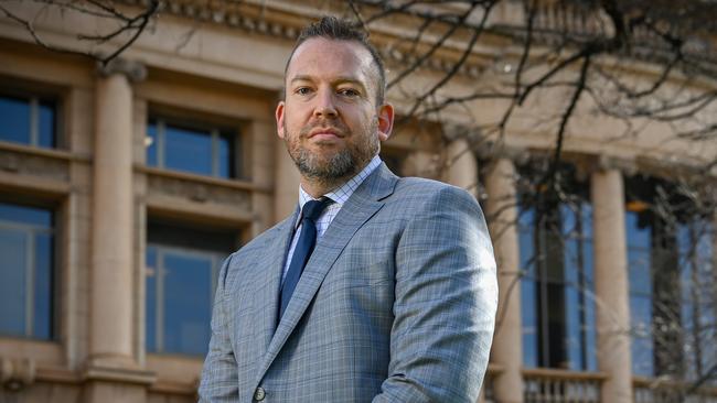 Adelaide lawyer Andrew Carpenter is lobbying for changes to prevent pedophiles from being able to hide assets in their superannuation to avoid paying compensation to victims. Picture: Naomi Jellicoe