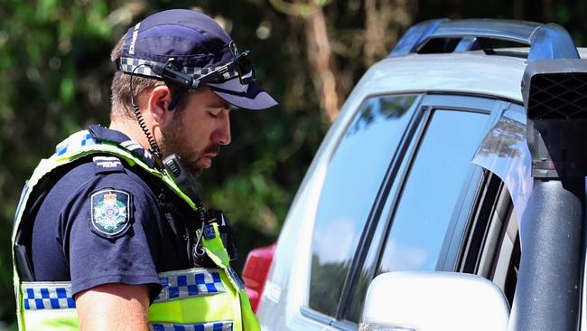 Police performing a random breath testing operation.