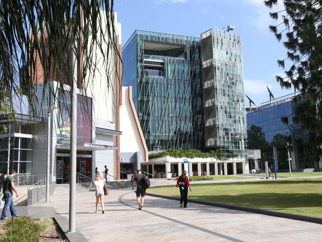 QUT campus  computer lab.taken from the gardens off site. Pic Annette Dew