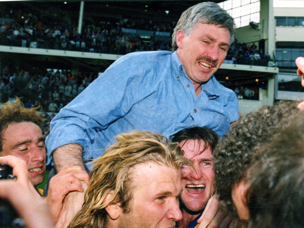 Mick Malthouse coached the Eagles to their first AFL premiership. Picture: Nicholas Wilson/NCA