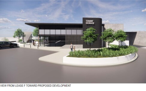 An artists' impression of a proposed supermarket development in Wright. Picture: Canberra Town Planning.