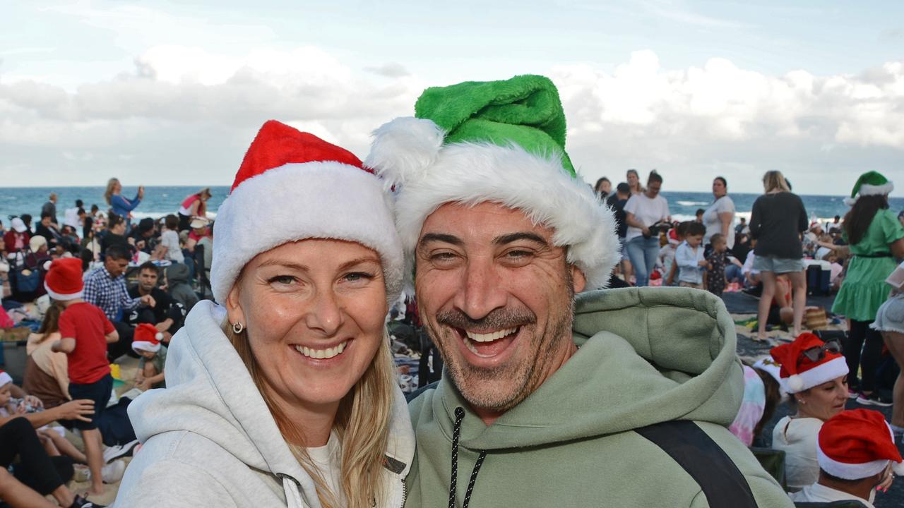 Monica Horavova and Kevin Hernan at Carols on the Beach, Surfers Paradise. Pic: Regina King