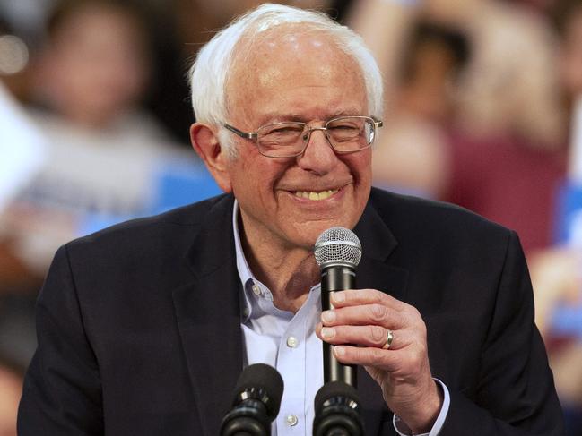 Democratic presidential candidate Sen. Bernie Sanders, I-Vt., speaks at a campaign rally Monday, March 2, 2020, in St. Paul, Minn. (AP Photo/Andy Clayton-King)