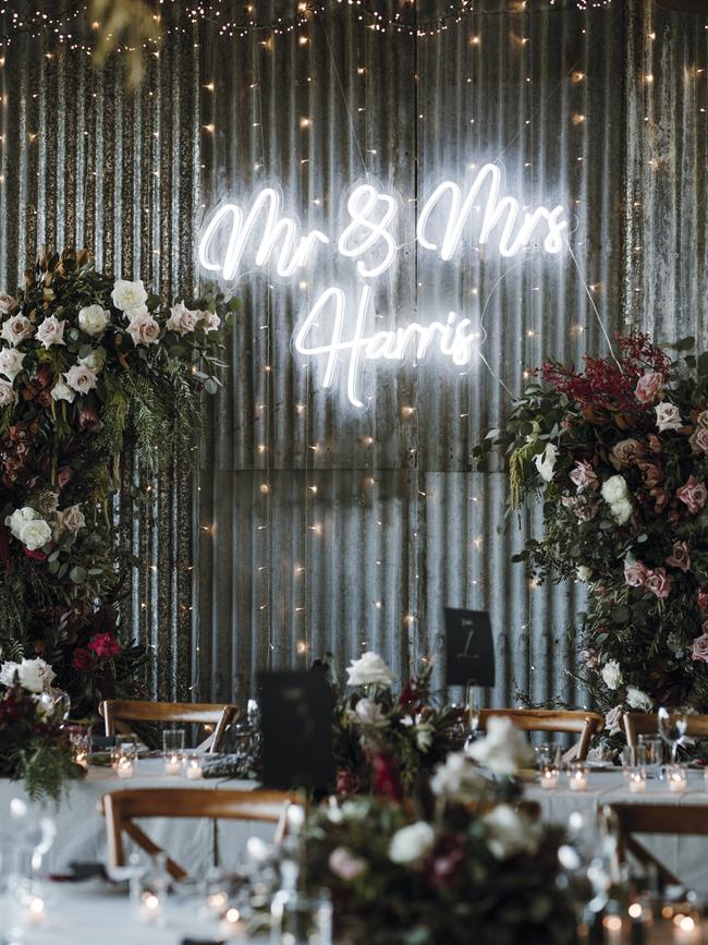 Rustic country vibes at the reception.