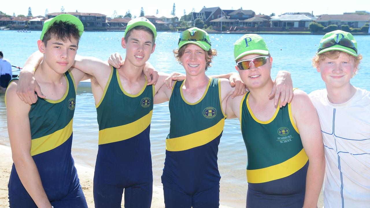 Pembroke boys at Head of the River. Picture: Michael Marschall