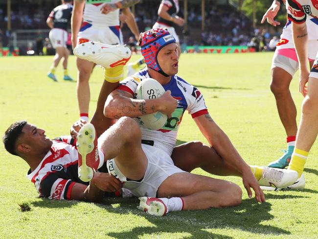 Kalyn Ponga will miss round two due to a knee injury suffered against the Sydney Roosters. Picture: Matt King/Getty Images