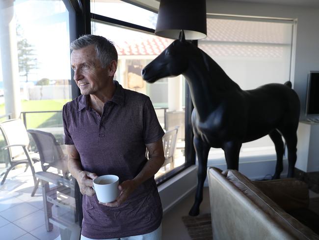 Bruce McAvaney at home in Adelaide. Picture: Alex Coppel