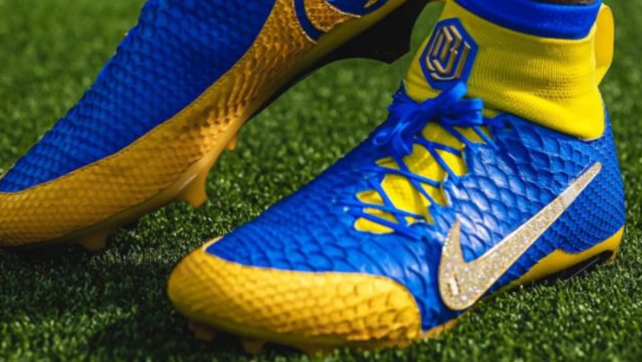 Odell Beckham Jr is reportedly playing with some seriously expensive shoes. Picture: @RamsNFL