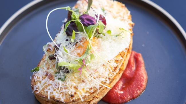 Spag bol croque madame. Picture: David Kelly