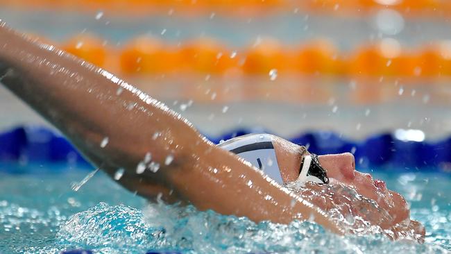 Brisbane Grammar school team in action. Action from the GPS swimming championships. Thursday March 10, 2022. Picture, John Gass