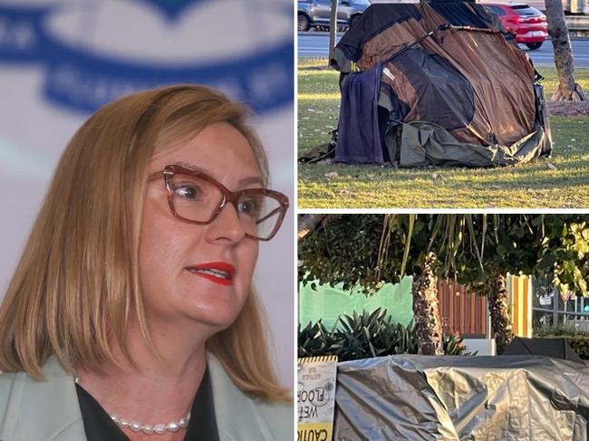 Southport councillor Brooke Patterson facing a challenge with the homeless again camping out at Carey Park in Southport.