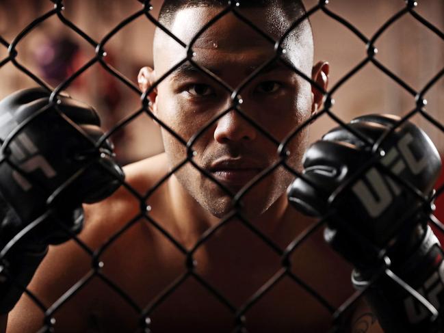 Sydney fighter Josh Culibao pictured at Bondi’s Igor MMA gym. Picture: Tim Hunter.