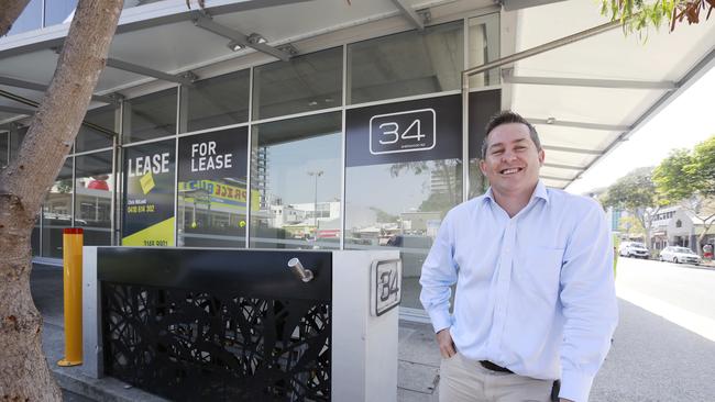 Chris McLeod from Your Commercial outside 34 Sherwood Rd, Toowong, in Brisbane’s inner-west.