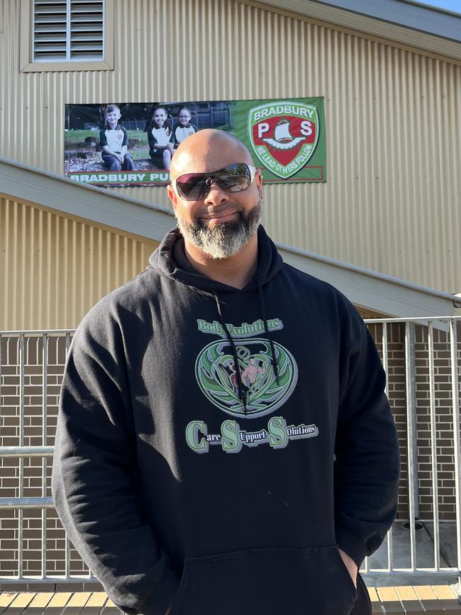 Bakri Delati came to vote in Bradbury after finishing up at work, hoping to vote in a council that prioritises the needs of children and people with disability. Picture: Supplied