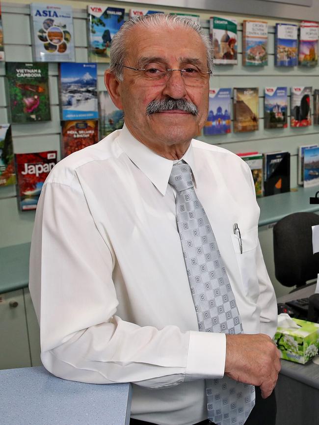 Travel agent George Vella pictured at his Blacktown business, Breakaway Travel. Picture: Toby Zerna