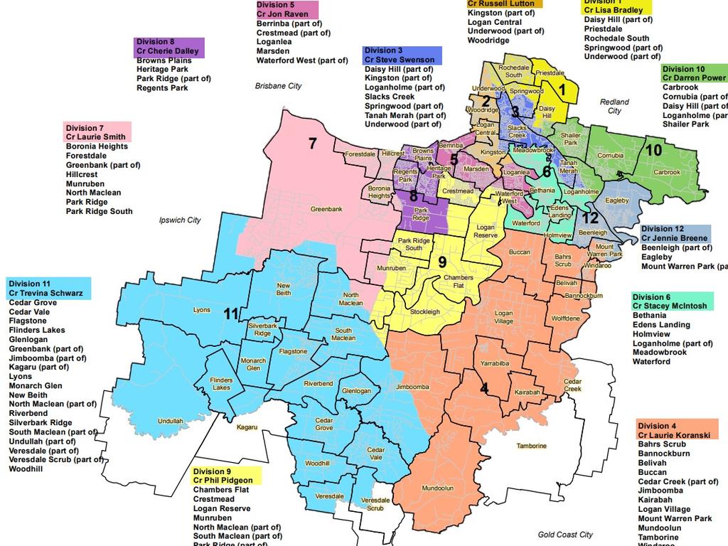 Brisbane Southern Suburbs And Logan Map Logan Council Boundaries Under Review | The Courier Mail