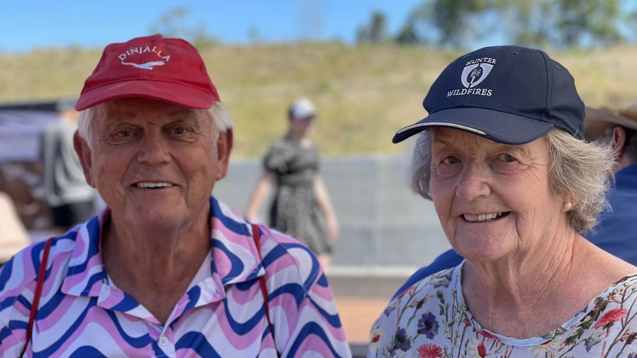 Howard and Liz Davies celebrate the impending opening of the Gympie Bypass at a community event on Saturday August 17, 2024.