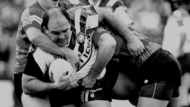 Martin Bella later in his career for Canterbury. It all started for Bella at Brisbane Easts.