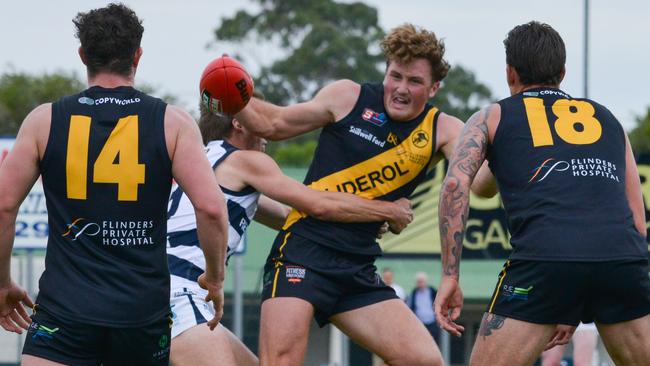 Will Gould in action for Glenelg in the SANFL in 2019. Picture: Brenton Edwards/AAP