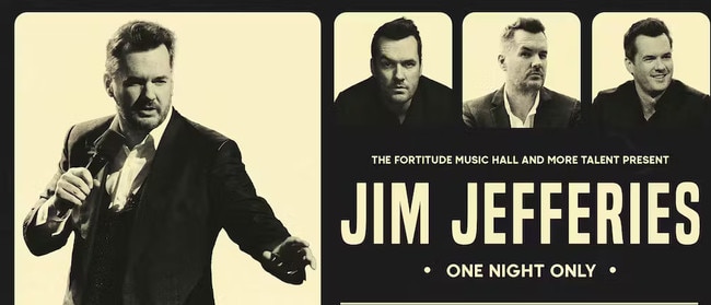 Jim Jefferies 'One Night Only' show at the Fortitude Music Hall. Photo: Fortitude Music Hall.