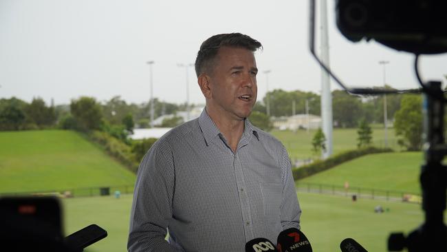 LNP deputy leader Jarrod Bleijie at the Sunshine Coast Stadium. Photo: Andrew Hedgman