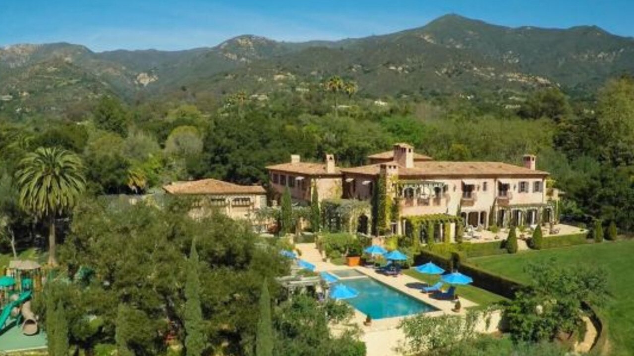 Meghan Markle and Prince Harry’s home in Montecito, California. Picture: Supplied