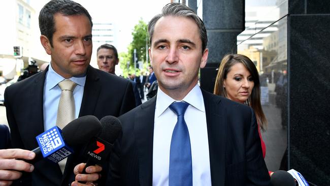 Commonwealth Bank CEO Matt Comyn leaves the Royal Commission. Picture: AAP Image/Joel Carrett.