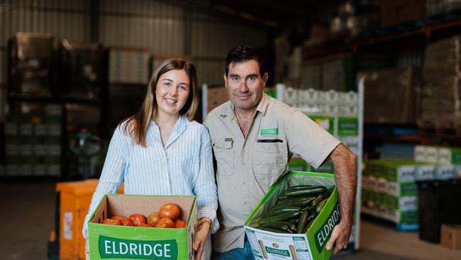 Chelsea Eldridge and her father Shane Eldridge of Eldridge Fresh Organics.