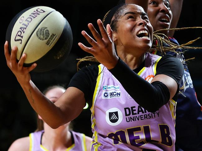 Jordin Canada was an unstoppable force for the Boomers throughout the 2023-14 WNBL season. Picture: Getty Images