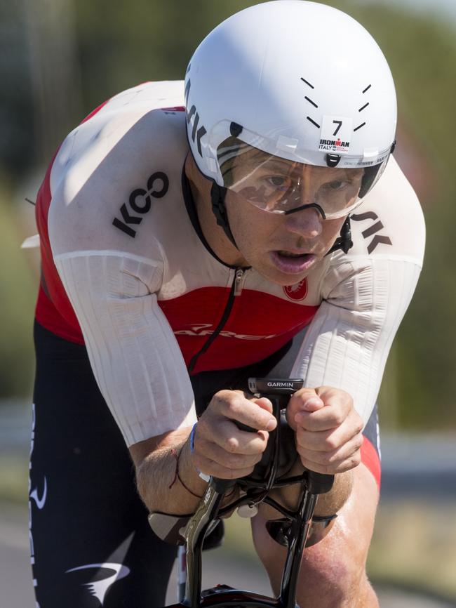 Cameron Wurf of Australia competes in the bike leg during the IRONMAN Emilia-Romagna on September 21, 2019 in Cervia, Italy. (Photo by Jan Hetfleisch/Getty Images for IRONMAN)