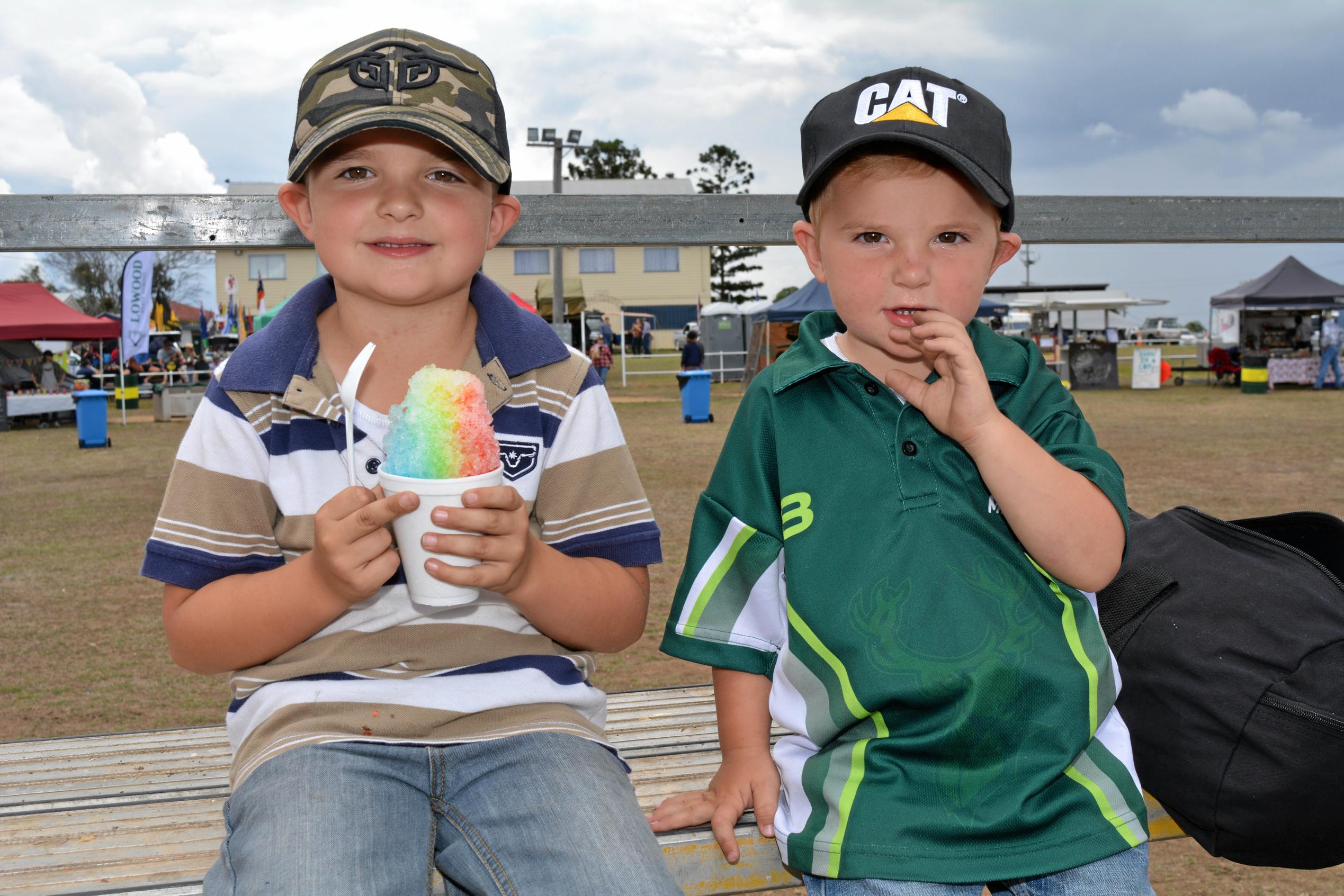 Lowood rodeo, Ryan and Jack Lewis. Picture: Meg Bolton