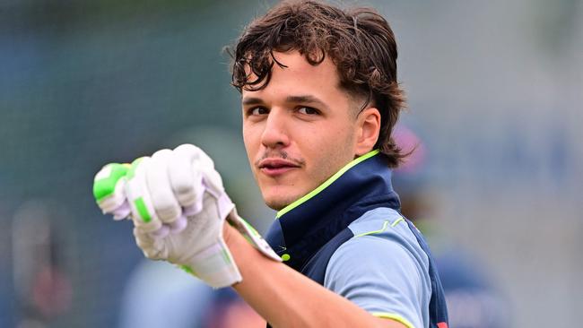 Australia's Sam Konstas attends a practice session at the Galle International Cricket Stadium in Galle on January 26, 2025, ahead of the first Test cricket match between Sri Lanka and Australia. (Photo by Ishara S. KODIKARA / AFP)