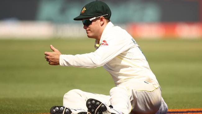 Matthew Kuhnemann endured a long day in the field. Picture: Robert Cianflone/Getty Images