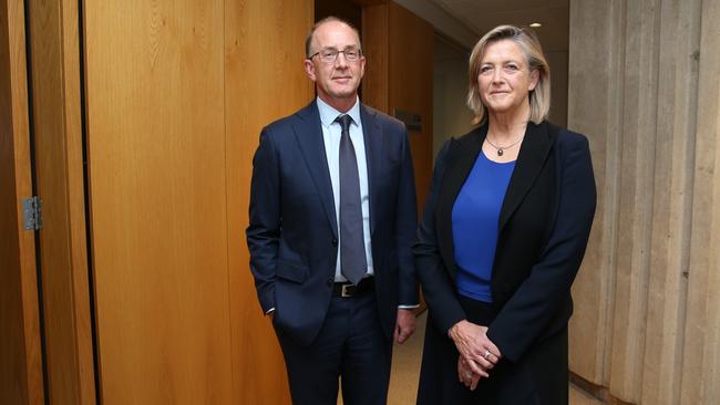 Australian Institute of Company Directors chief executive Angus Armour and BlueScope Steel, Fortescue and Dexus director Penny Bingham-Hall. Picture: Britta Campion