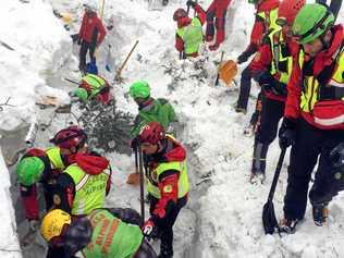 EFFORT: Is this a miracle? Or is it just dedicated, selfless, skilled work at play to save lives? Picture: SOCCORSO ALPINO HANDOUT