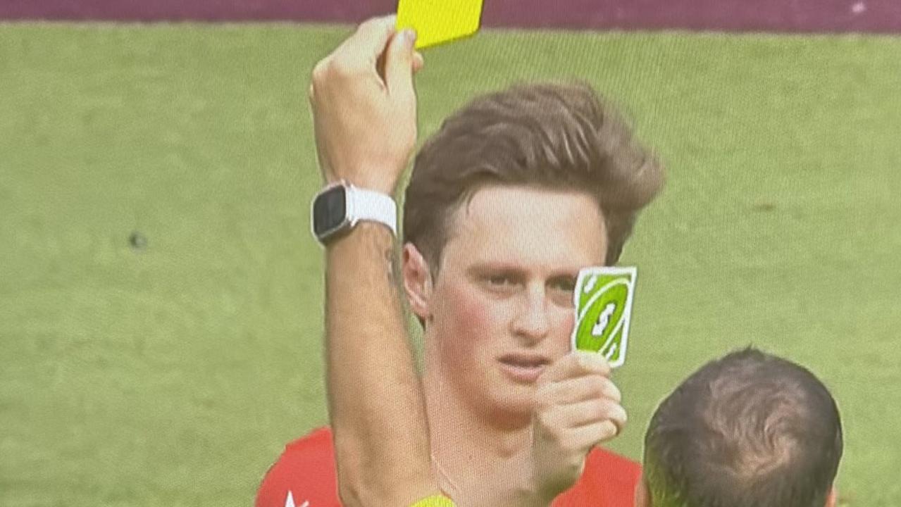 Football history made as ref has yellow card Uno reversed 