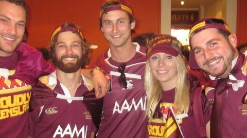 These smiles are powered by tries and tinnies in a Caxton Hotel State of Origin flashback photo gallery (2010–present).