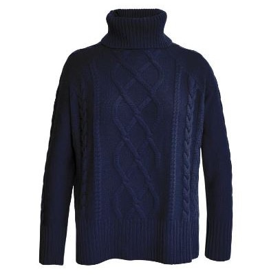 Cable knit roll neck jumper