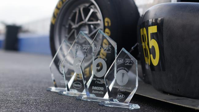 An impressive trophy haul for the UOW Motorsport team. Photo: Contributed