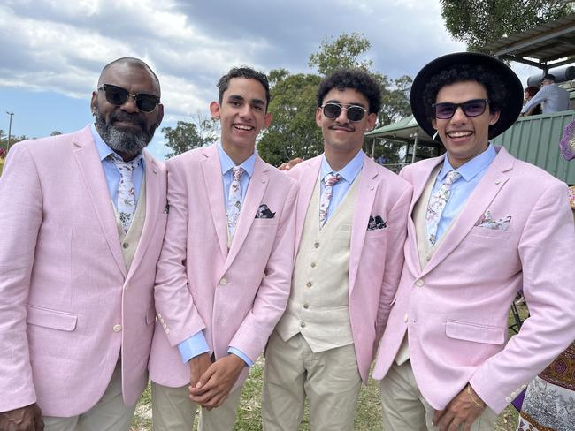 The group won men's best dressed at the Torbanlea Picnic Races.