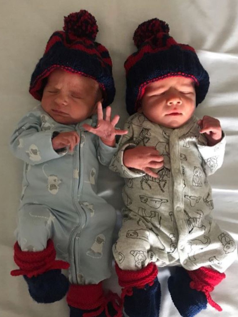 Daisy Pearce’s twins Sylvie and Roy.