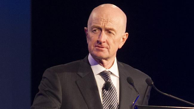 RBA governor Glenn Stevens addressing American Chamber of Commerce in Australia luncheon at Crown Palladium about the state of the economy and the prospect for more monetary policy stimulus this year. Picture: Sarah Matray