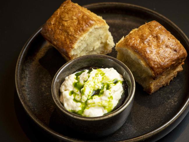 Stracciatella and buttermilk skillet biscuits. Picture: Wayne Taylor.