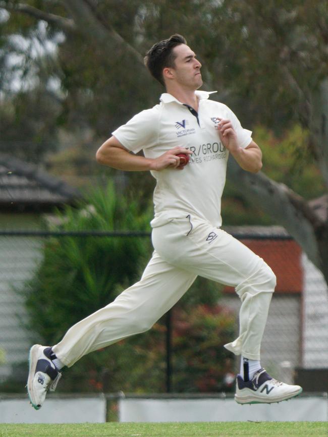 Prahran bowler Sam Beer. Picture: Valeriu Campan