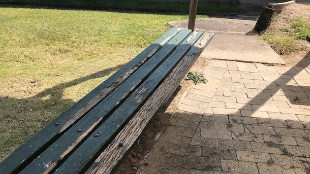 Some seating at the school needs repair.