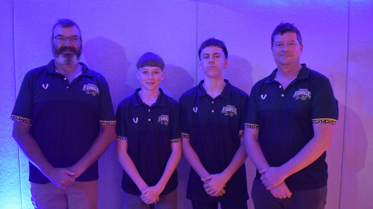 Ipswich Force U14 Boys Team - David Chettle, Robert Affleck, Nathan Affleck and Zian Smit