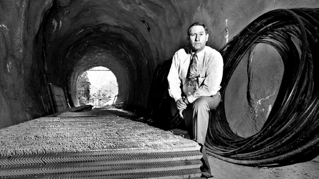 Bulli MP Ian McManus at Avon tunnel near Unanderra, on unfinished Maldon-Dombarton railway line which has been idle for last seven years while politicians argue. Alone New South Wales (NSW) / Railways / Tunnels