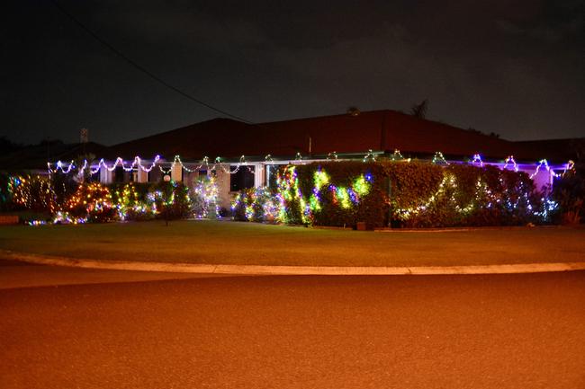 Christmas lights in Field St in West Mackay. Picture: Rae Wilson